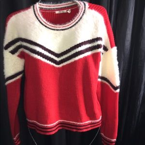 NWOT Red&White OHMG Sweater Sz:XL